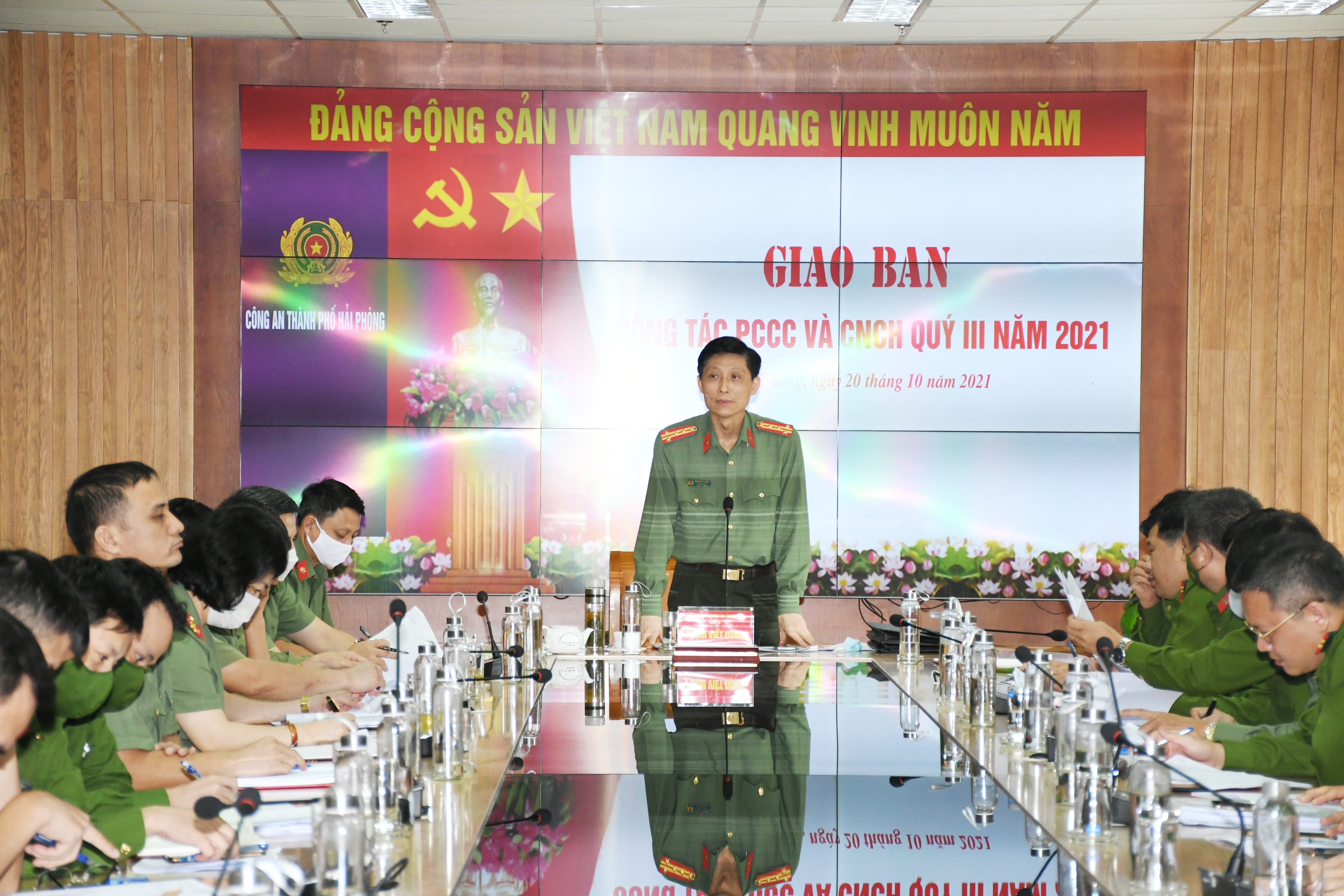 Lực lượng Cảnh sát PCCC và CNCH - CATP: Giao ban công tác PCCC và CNCH quý 3, năm 2021